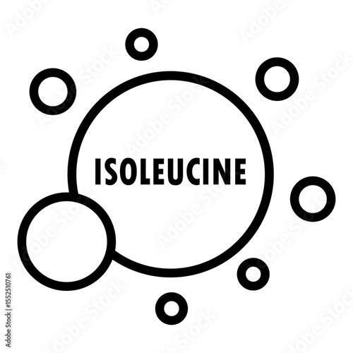 Isoleucine amino acid line icon