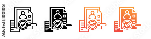 Recruitment Multi Style Icon Set Vector 