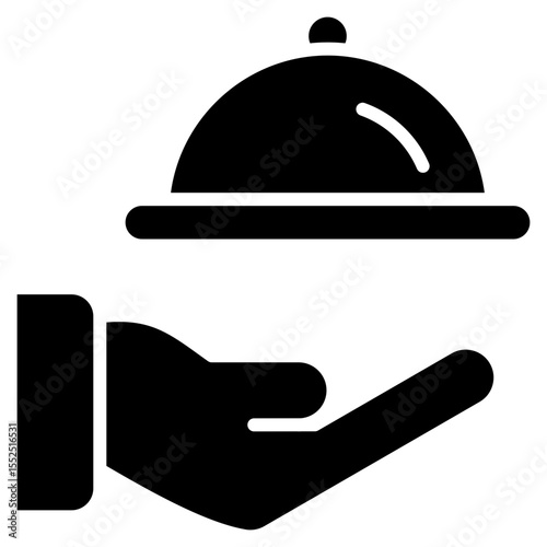 Catering glyph icon