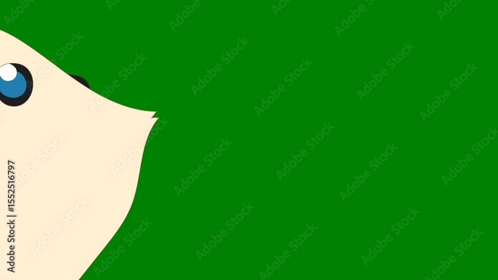 A green background with white border and woman hair blue eyes fish on person holding cell in their hand an image of bird hands pockets green screen animated chromakey background frame