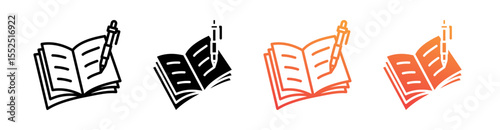 Story Multi Style Icon Set Vector 