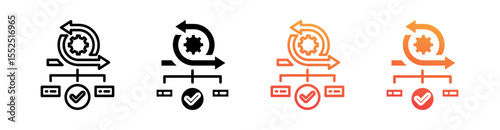 Iteration Multi Style Icon Set Vector 