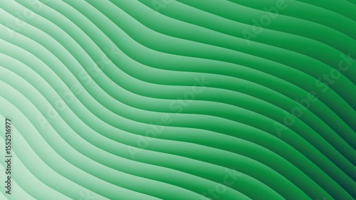 Diagonal green wavy lines form an abstract design. Suitable for backgrounds, digital art, textures, and modern graphic projects.