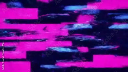 Abstract digital art featuring vibrant pink and blue patterns creating a dynamic visual experience