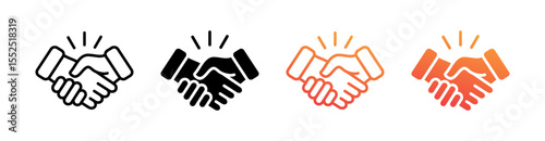 Trust Multi Style Icon Set Vector 