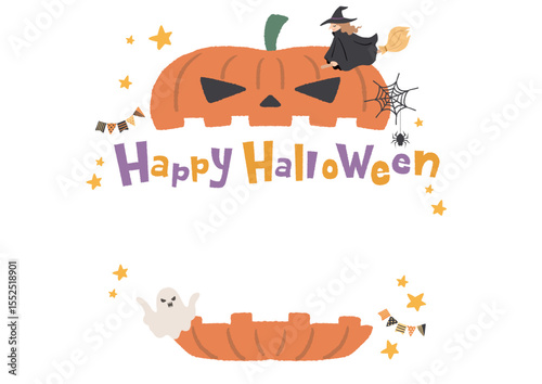 ハロウィンのかわいいイラストのフレーム