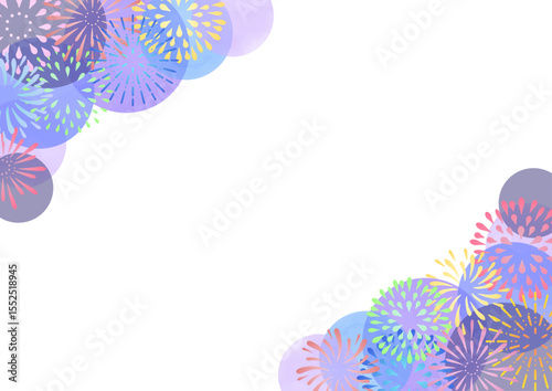 お洒落な花火の背景
