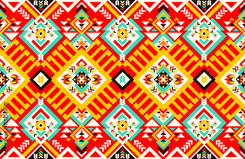 pattern for clothes, curtain, carpet, decoration, tribal design, seamless pattern, floral pattern