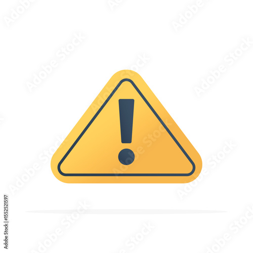 warning sign icon, colored flat vector. modern and minimalist design