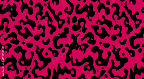 Pink and black animal print pattern – bold and trendy seamless background for fashion design.


