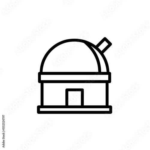 Observatory dome icon in outline style