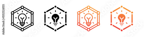 Innovation Hub Multi Style Icon Set Vector 