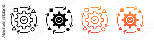 Adapt Multi Style Icon Set Vector 
