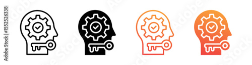 Solve Multi Style Icon Set Vector 