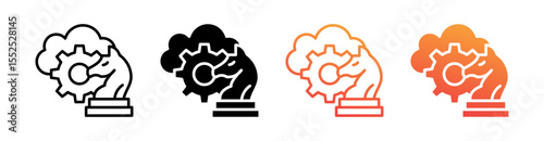 Resource Planning Multi Style Icon Set Vector 