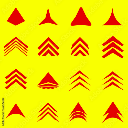 Set of new style black vector arrows isolated icon. Arrow vector icon. Arrows vector illustration collection