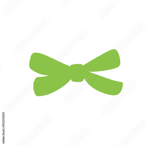 green ribbon bow vector