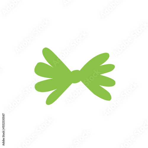 green ribbon bow vector