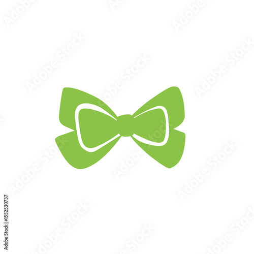 green ribbon bow vector