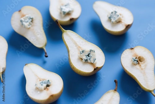 Elegant blue cheese stuffed pears