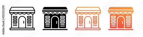 Market Multi Style Icon Set Vector 
