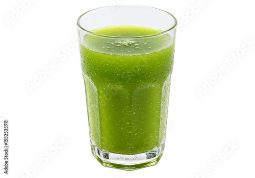 Wallpaper Mural Isolated Transparent Green Juice Glass a Healthy and Refreshing Drink Torontodigital.ca