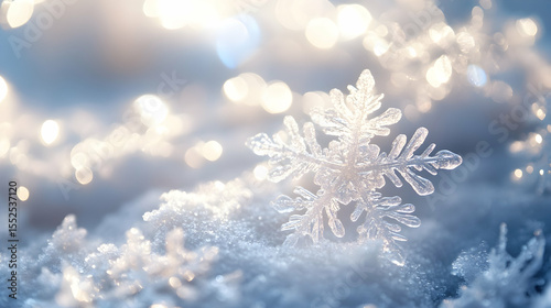 christmas background with snowflakes