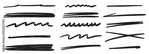 doodle sketch style highlighting elements cartoon hand drawn illustration concept design
