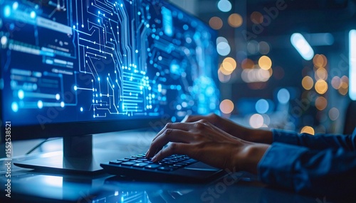 デジタルテクノロジー、IoT、AIテクノロジーをイメージ