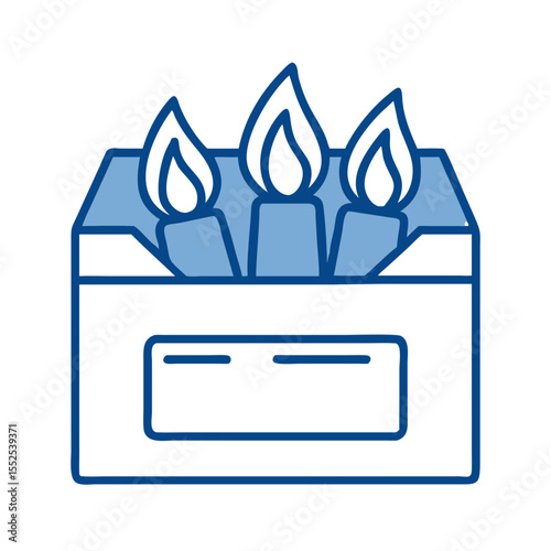 Burning Tips Neatly Stored in a Compartmented Box