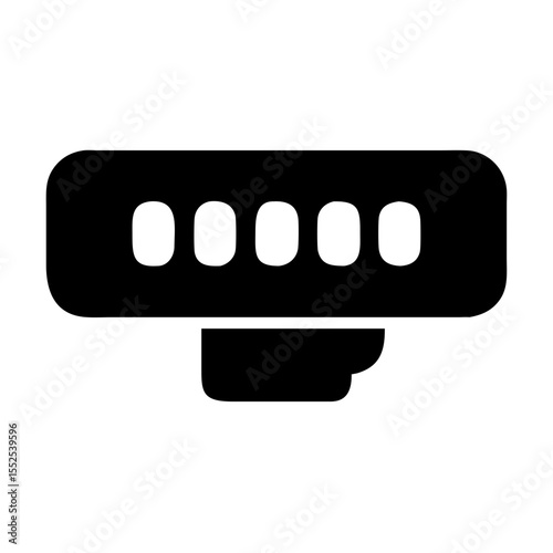 Illuminated LED Light Bar Vector Logo Silhouetted Against a Dark Background