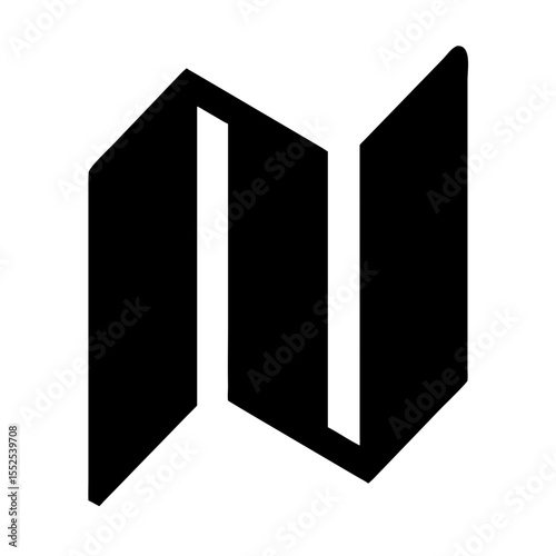 Directional Arrow Indicating Outward Fold on Paper for Clear Guidance
