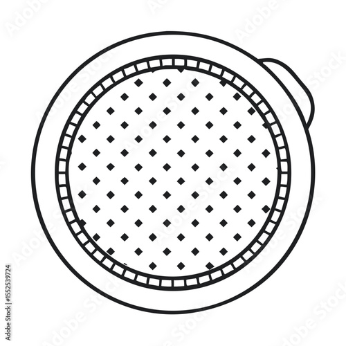 Plain Cotton Fabric Neatly Stretched in Embroidery Hoop for Crafting Projects