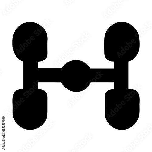 Two Wheel Hoverboard Configuration in a Sleek Vector Design