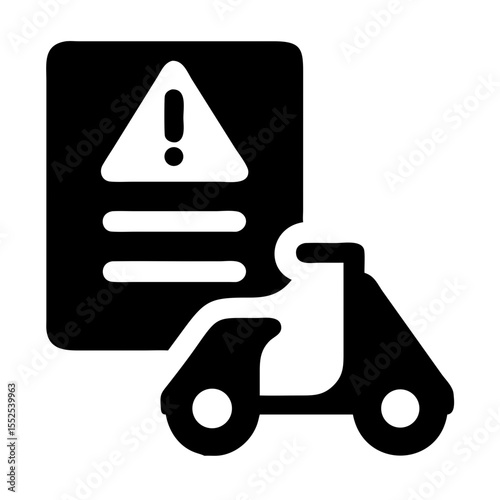 Violation Notice for Improperly Parked Scooter in Urban Area
