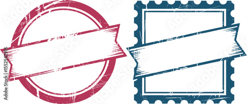 Vintage grunge stamp vector set illustration for logo design and product label template design editable stock vector illustration