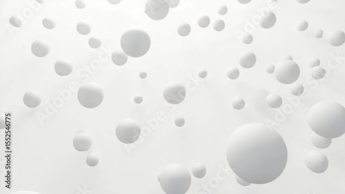 Floating White Spheres Abstract Background Minimalist Design
