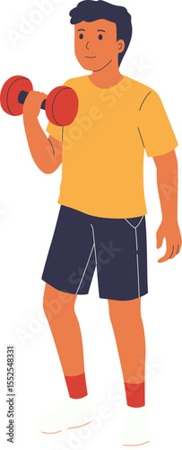 Man Lifting Dumbbell

