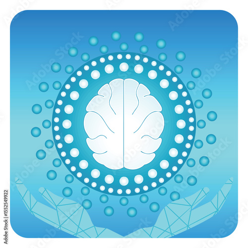 Two Hands Embracing the Technology of AI Refers to People Who Feed Data to the AI System.