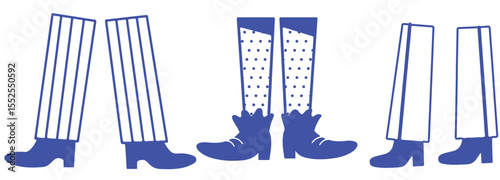 Boots illustration doodle fashion shoes design