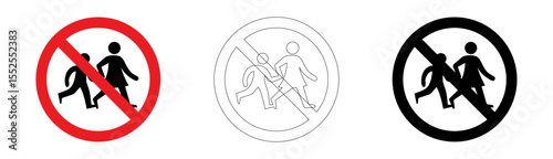 No children allowed sign in vector format