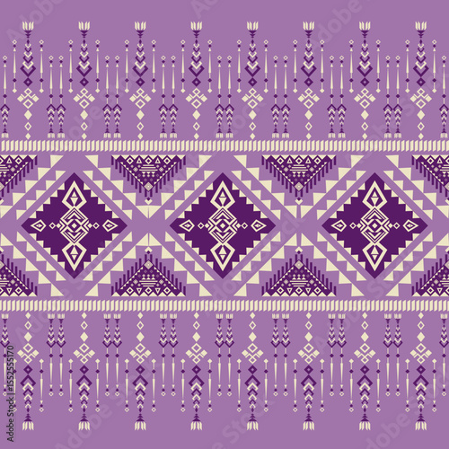 Ethnic Chevron Ethnic, tribal, aztec, embroidery, traditional style vector illustration pattern design.