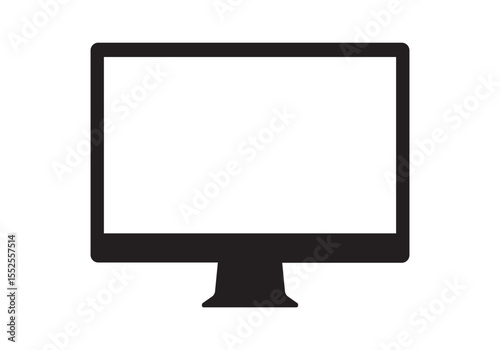 computer monitor isolated on white