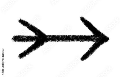 Arrow grunge vector icon. Arrow grunge texture vector. Arrow grunge chalk vector.