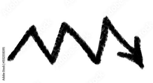 Arrow grunge vector icon. Arrow grunge texture vector. Arrow grunge chalk vector.