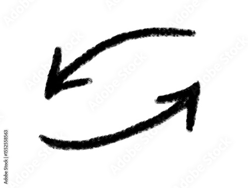 Arrow grunge vector icon. Arrow grunge texture vector. Arrow grunge chalk vector.