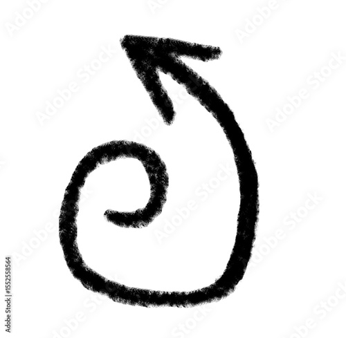 Arrow grunge vector icon. Arrow grunge texture vector. Arrow grunge chalk vector.