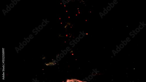 red paint splashes