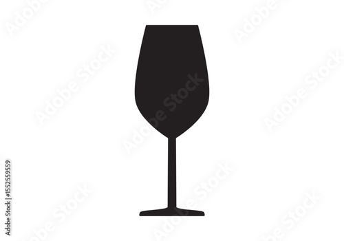 vector icon set. Alcohol water drink glass icons.