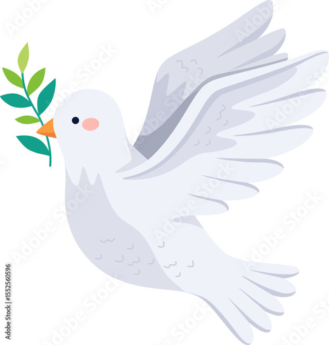 Dove with Olive Branch Symbolizing Peace

